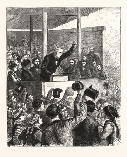 OPEN-AIR GATHERING AT BLACKHEATH, ON SATURDAY, SEPTEMBER 9TH : THE RIGHT HON. W. E. GLADSTONE, M.P.
