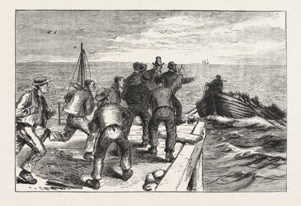 ESCAPE OF FENIAN CONVICTS FROM FREMANTLE, WESTERN AUSTRALIA, ENGRAVING 1876
