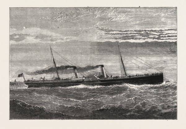 LONDON AND NORTH WESTERN RAILWAY COMPANY's  NEW STEAMER SHAMROCK, ENGRAVING 1876