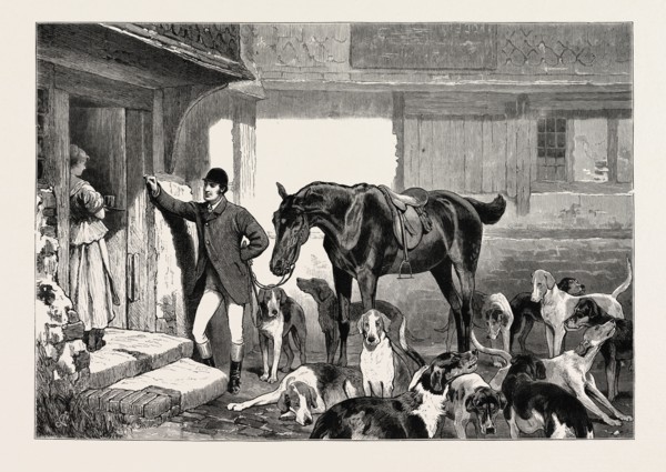 THE HUNTSMAN'S COURTSHIP, FROM THE PAINTING BY JOHN CHARLTON