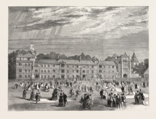 THE OPENING OF KEBLE COLLEGE, OXFORD UNIVERSITY, OXFORD, UK, 1870
