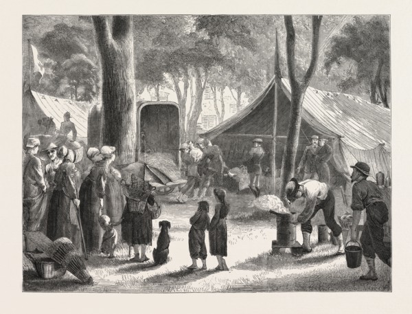 FRANCO-PRUSSIAN WAR: ARRIVAL OF WOUNDED SOLDIERS AT NANCY, FRANCE, 1870