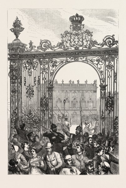FRANCO-PRUSSIAN WAR: SCENE AT NANCY: THE PRUSSIANS AND THE POPULACE, FRANCE, 1870