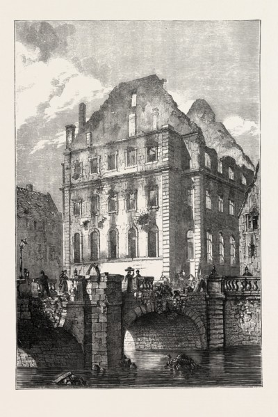 FRANCO-PRUSSIAN WAR: STRASBOURG AFTER THE BOMBARDMENT: THE RUINS OF THE THEATRE, FRANCE, 1870