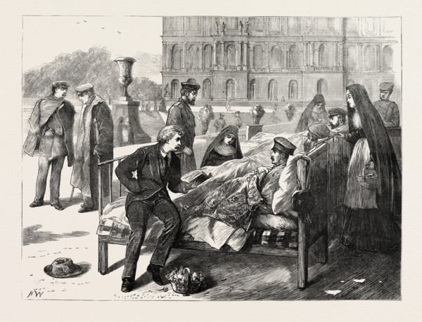 FRANCO-PRUSSIAN WAR: WOUNDED SOLDIERS ONCE MORE IN THE SUN, 1870