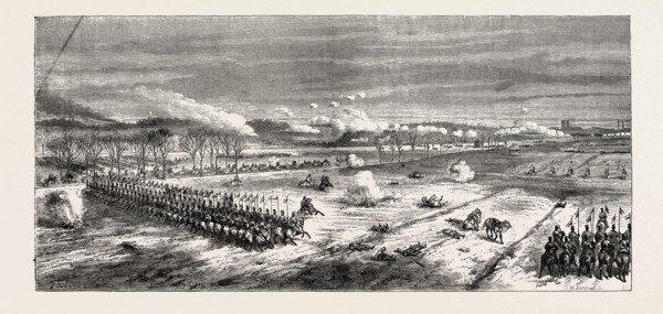 FRANCO-PRUSSIAN WAR: THE BATTLE OF AMIENS, FRANCE, 1870; 44th Prussian Infantry Storming