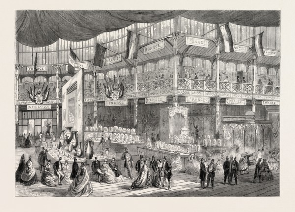 THE FRENCH COURT IN THE DUBLIN EXHIBITION, IRELAND, 1865