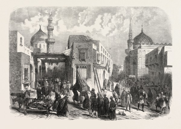 THE OLD QUARTER OF CAIRO DURING THE PREVALENCE OF CHOLERA: THE AMBULANCE OF THE FRENCH CONSULATE,