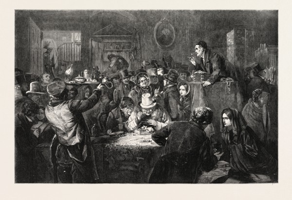 "THE LAST DAY OF THE SALE", FROM A PAINTING BY G.B. O'NEILL, IN THE EXHIBITION OF THE ROYAL
