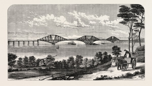 CONTINUOUS STEEL GIRDER BRIDGE TO CROSS THE FIRTH OF FORTH, DESIGNED BY MR. JOHN FOWLER AND