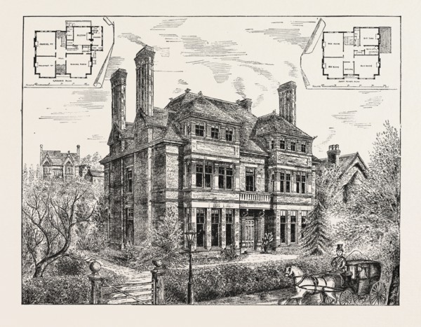 SUGGESTIONS IN ARCHITECTURE: HOUSE BUILT AT HOLLY PARK, CROUCH HILL, W. WAYMOUTH & SON, ARCHITECTS,