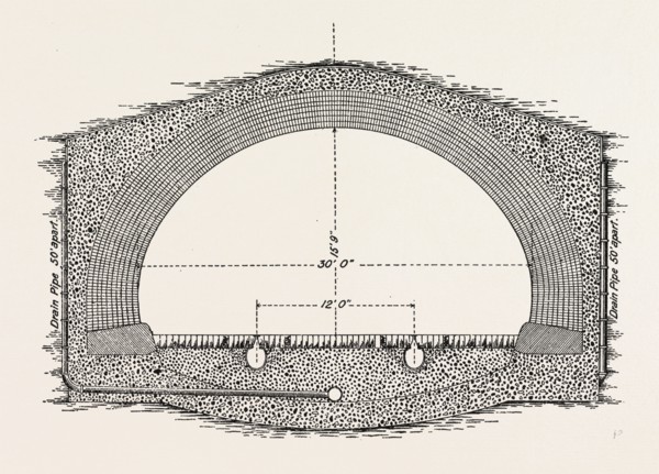 CABLE RAILWAY TUNNEL UNDER RIVER NEAR VAN BUREN STREET, CHICAGO, UNITED STATES OF AMERICA, USA, U.S
