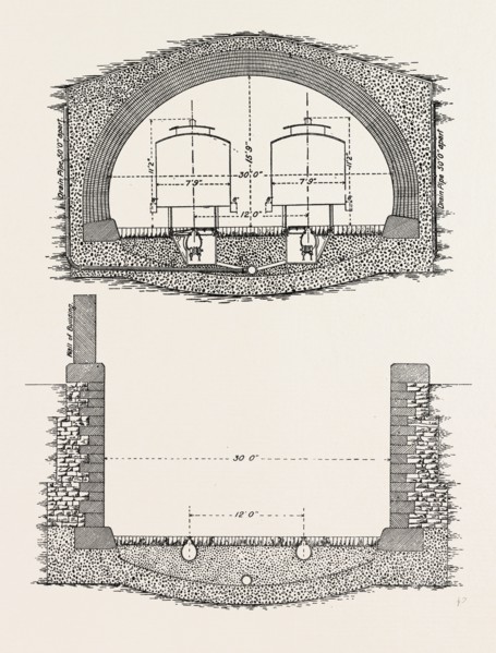 CABLE RAILWAY TUNNEL UNDER RIVER NEAR VAN BUREN STREET, CHICAGO, UNITED STATES OF AMERICA, USA, U.S
