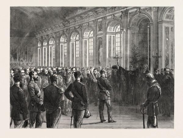 THE FRANCO-PRUSSIAN WAR: PROCLAIMING THE EMPEROR OF GERMANY IN THE GALERIE DES GLACES, VERSAILLES,