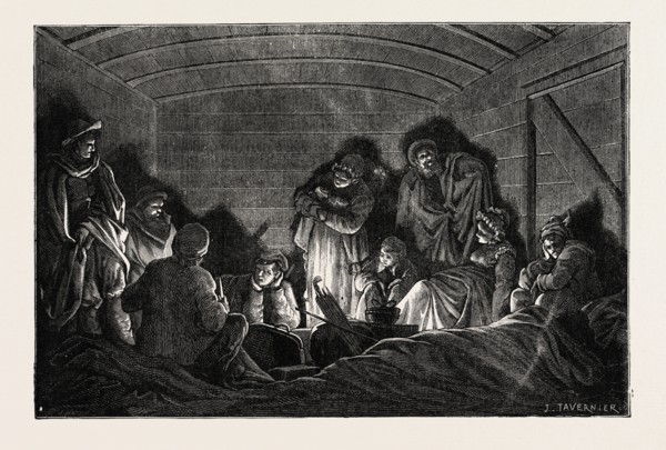 THE FRANCO-PRUSSIAN WAR: IN THE RAILWAY CARRIAGE, FRANCE, 1871