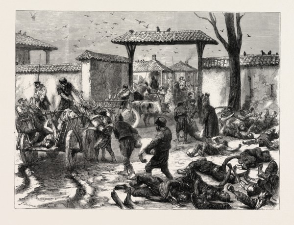 RUSSO-TURKISH WAR, SIEGE OF PLEVNA: THE REALITY OF WAR: CARTING AWAY THE LIVING AND THE DEAD INSIDE