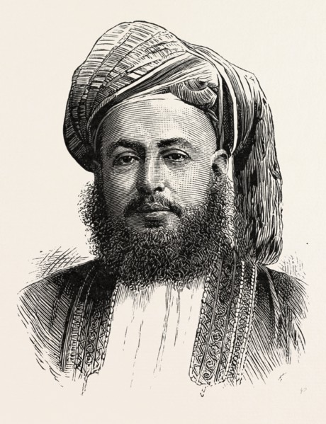 BARGASH BIN SAID, G.C.M.G., SULTAN OF ZANZIBAR, 1888 engraving
