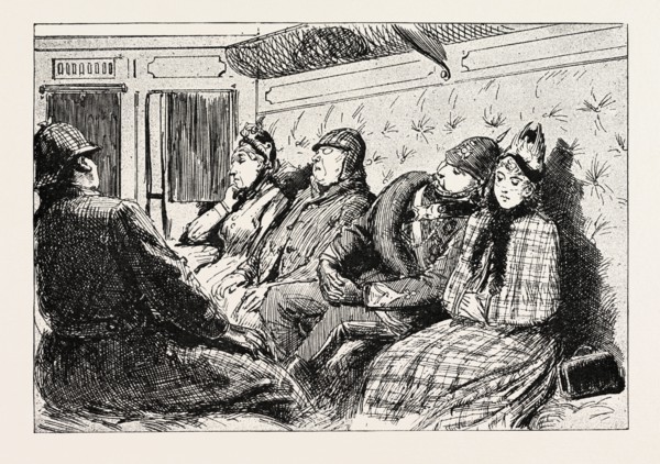 IN THE MAIL TRAIN FOR LONDON (FIRST STAGE OF THE JOURNEY), WHICH WAS STOPPED FOR OUR CONVENIENCE, I