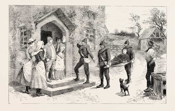 BUT THE BEARERS, GETTING TIRED OF THEIR WORK, TOOK ME TO A FARM-HOUSE FOR A REST, PLEADING MY