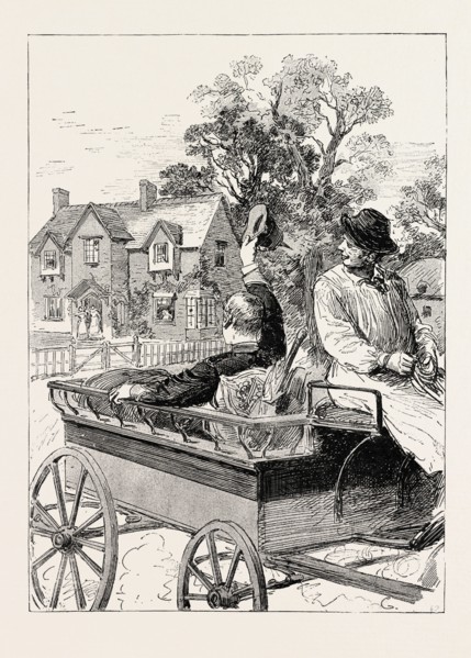 FOR MY HOST SPEEDILY DEVISED THE PLAN OF FORWARDING ME TO THE RAILWAY STATION IN A FARM WAGGON, AND