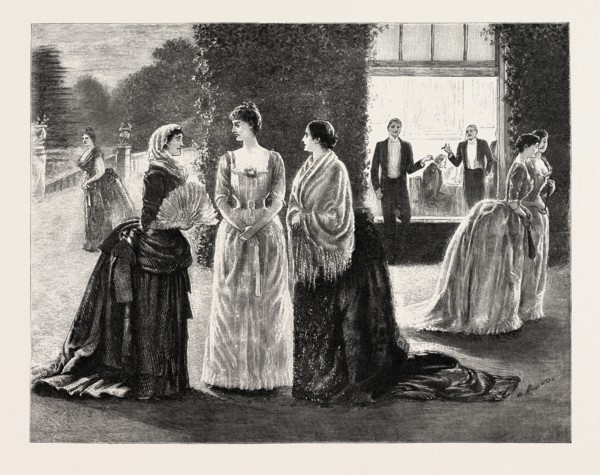 DRAWN BY GEORGE DU MAURIER, THE MEETING.  George Louis Palmella Busson du Maurier, French born,