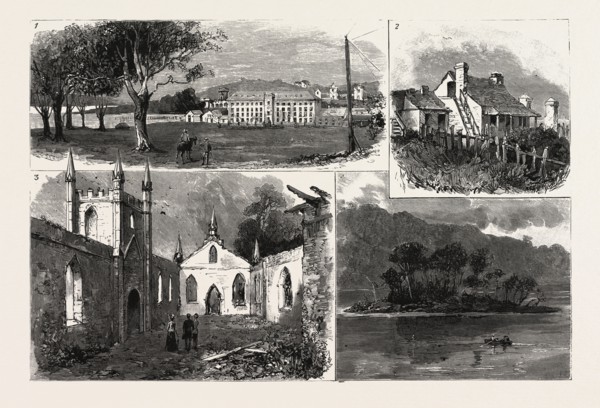 PORT ARTHUR TASMANIA AUSTRALIA, 1888 engraving