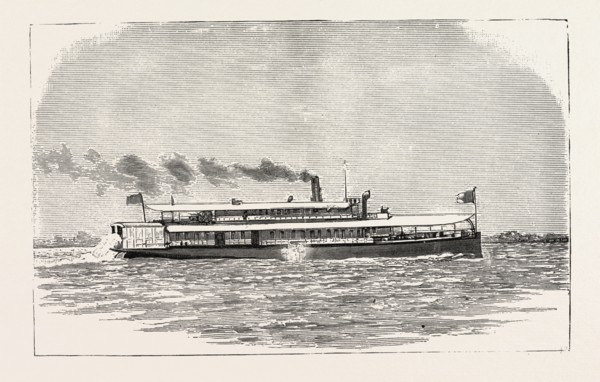 THE S.S. 44 KULING, YANGTZE RIVER CHINA, 1888 engraving