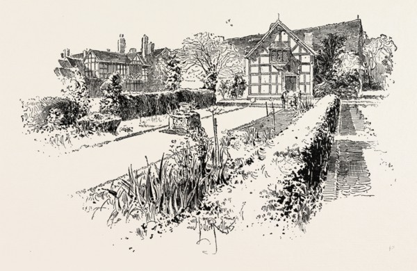 GARDEN FRONT OF THE HOUSE IN WHICH SHAKESPEARE WAS BORN, STRATFORD-ON-AVON, UK, britain, united