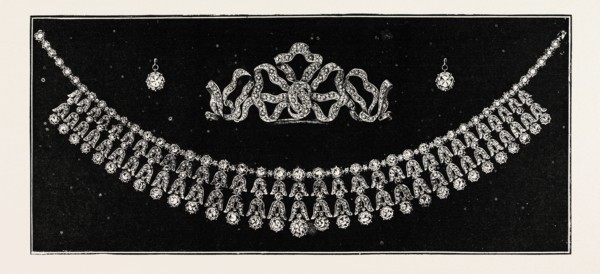 DIAMOND TIARA, NECKLACE, AND EAR RINGS PRESENTED TO HER EXCELLENCY LADY LOCH BY THE LADIES OF