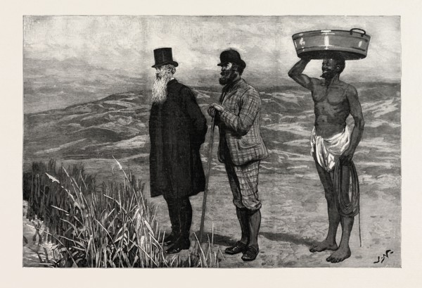 CONFIRMATION MORNING, KAFFIR LAND, HIS LORDSHIP ON THE WRONG SIDE, engraving 1890