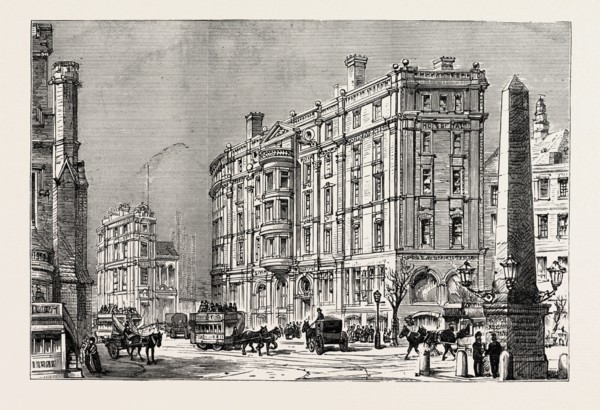 THE ROYAL SOUTH LONDON OPHTHALMIC HOSPITAL, engraving 1890, UK, U.K., Britain, British, Europe,