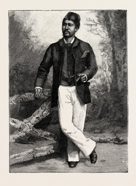 A MALAY MASHER, engraving 1890