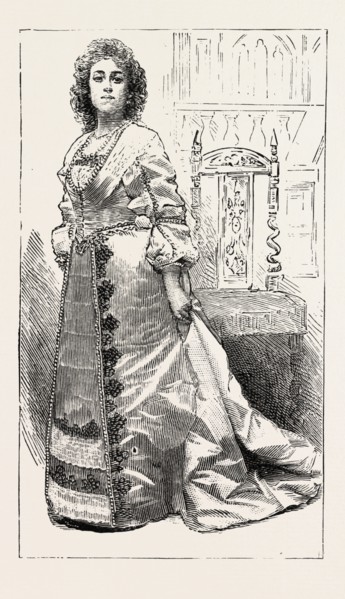 QUEEN HENRIETTA MARIA,  Miss Kate Behnke, engraving 1890, UK, U.K., Britain, British, Europe,