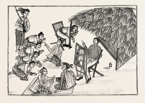 LIFE OF A BURMESE DACOIT, TRIED BY AN ENGLISH OFFICER, CONDEMNED, engraving 1890