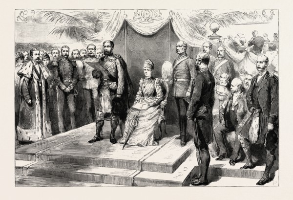 THE OPENING OF THE EDINBURGH EXHIBITION BY H. R. H. THE DUKE OF EDINBURGH, engraving 1890, UK, U.K