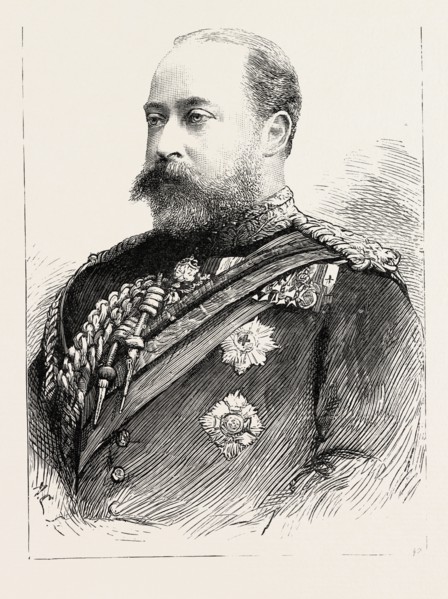 THE IMPERIAL INSTITUTE, LONDON, HIS ROYAL HIGHNESS THE PRINCE OF WALES, engraving 1890, UK, U.K.,