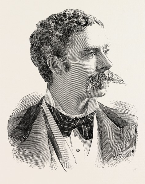 MR. MATT MORGAN, engraving 1890, UK, U.K., Britain, British, Europe, United Kingdom, Great Britain,