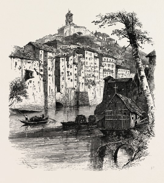 The Capitoline Hill, from the Tiber, Rome and its environs, Italy, 19th century engraving