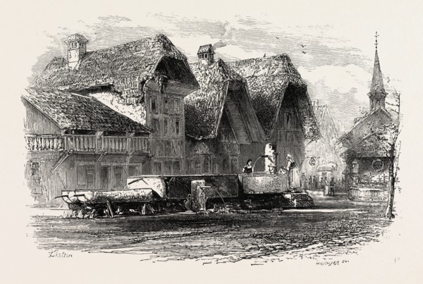 Escholtzmatt, Bernese oberland, Berner Oberland, Switzerland, 19th century engraving