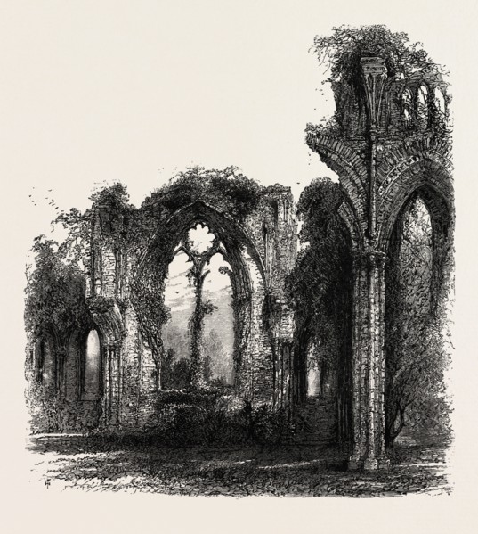 Netley Abbey, UK, U.K., Britain, British, Europe, United Kingdom, Great Britain, European, 19th