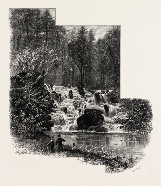 The Cascade, Virginia Water, Windsor, UK, U.K., Britain, British, Europe, United Kingdom, Great