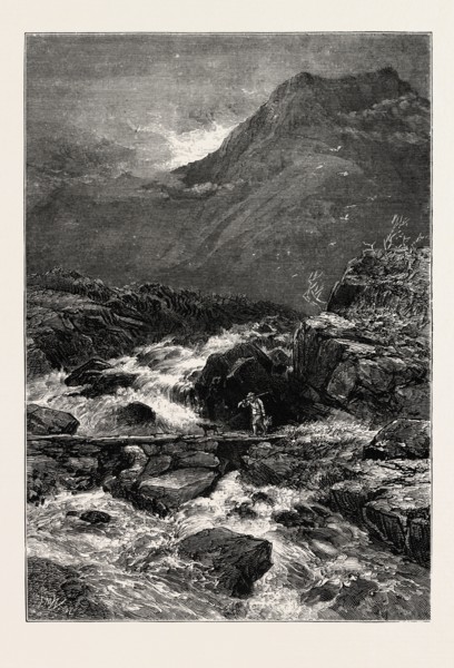 THE STREAM FROM LLYN IDWAL, North Wales, UK, U.K., Britain, British, Europe, United Kingdom, Great