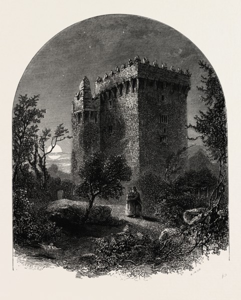 Blarney Castle, Ireland, Irish, Eire, 19th century engraving