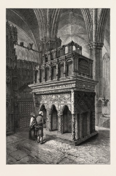 EDWARD THE CONFESSOR'S SHRINE, WESTMINSTER ABBEY, LONDON, UK, U.K., Britain, British, Europe,