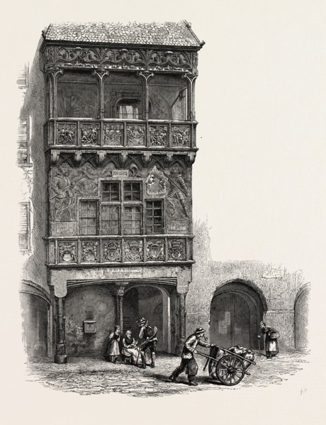The Golden Roof Innsbruck, Austria, 19th century engraving