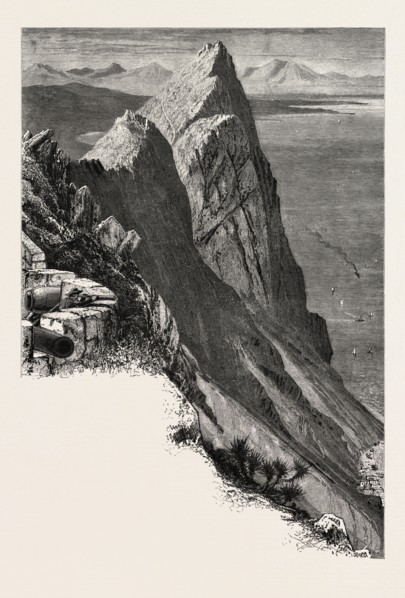 Gibraltar and Spain, 19th century engraving