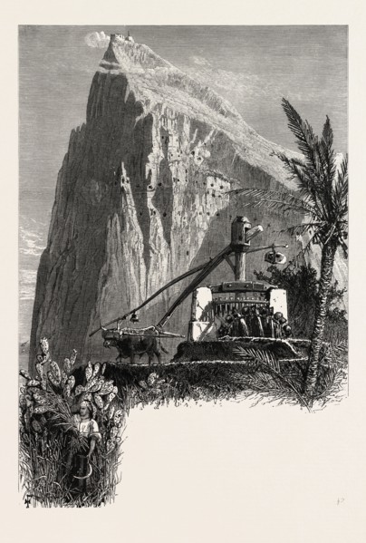 Gibraltar and Ronda, North Front, 19th century engraving