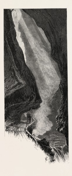 In the Gorge of Pfafers, Switzerland, 19th century engraving