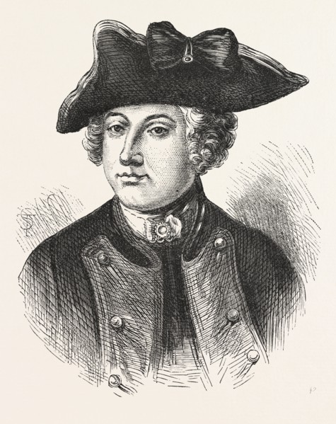 SIR JEFFERY AMHERST, officer in the British Army, 1870s engraving