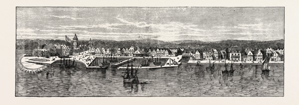 NEW YORK IN THE MIDDLE OF THE EIGHTEENTH CENTURY, UNITED STATES OF AMERICA, US, USA, 1870s